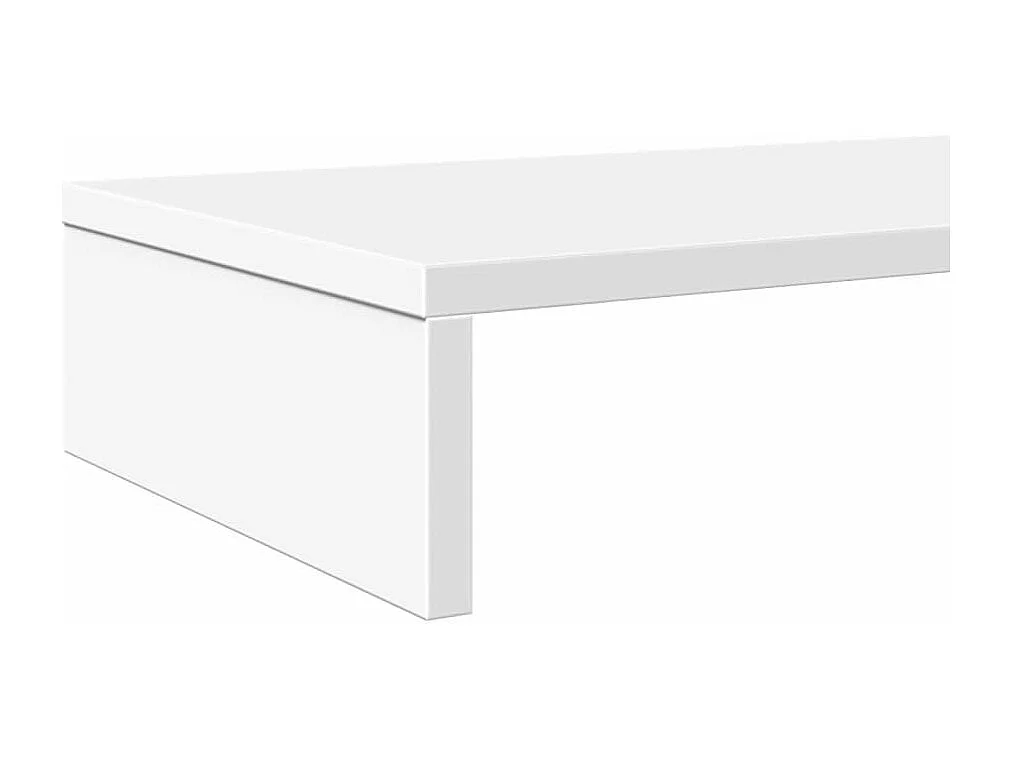 Weißer Monitorständer 100x27x10 cm aus Holzwerkstoff