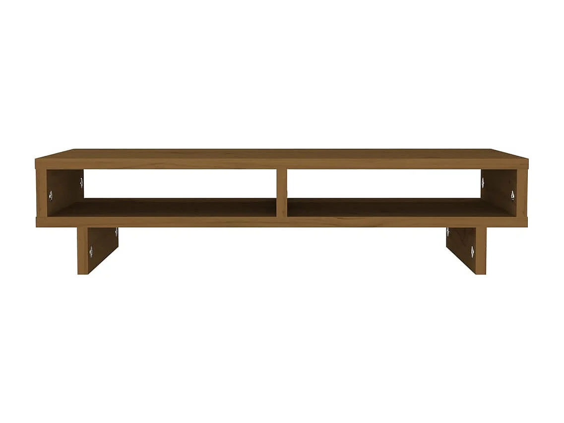 Support de moniteur Marron miel 60x27x14 cm Bois de pin solide