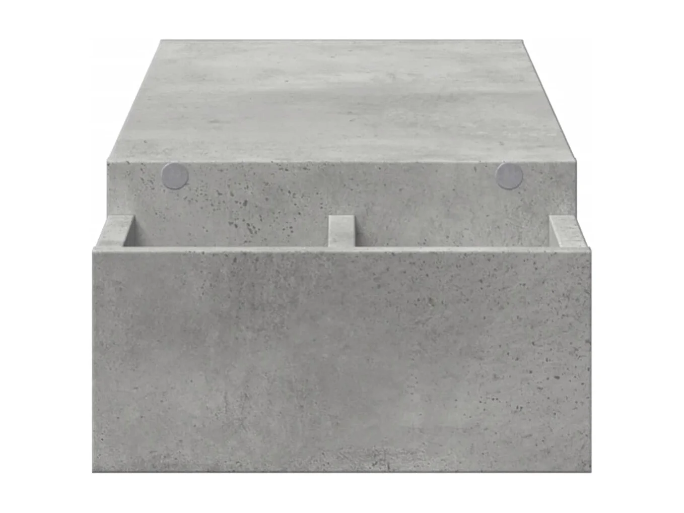 Support de moniteur avec rangement gris béton bois d'ingénierie