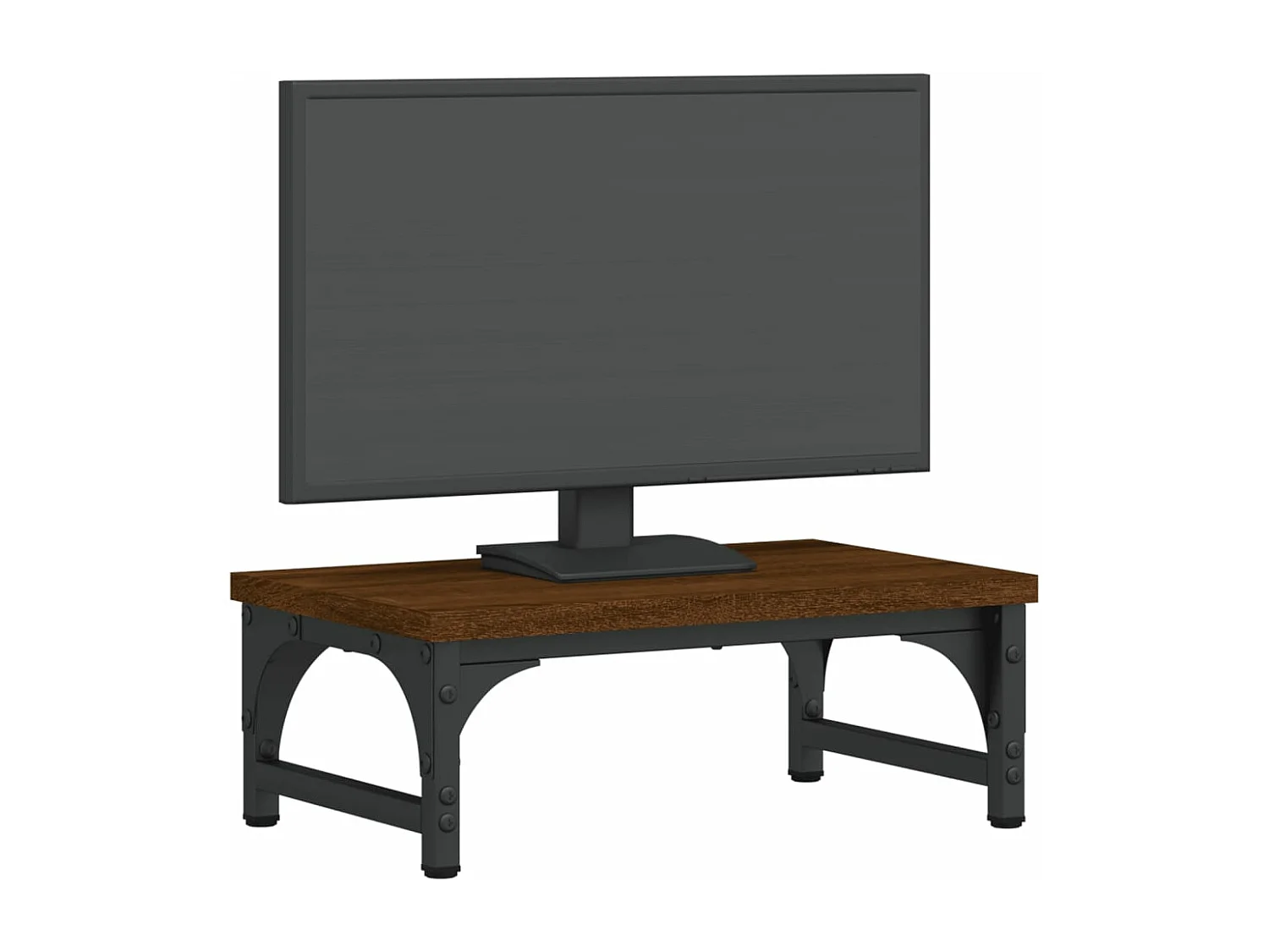 Support de moniteur chêne marron 37x23x14 cm bois d'ingénierie