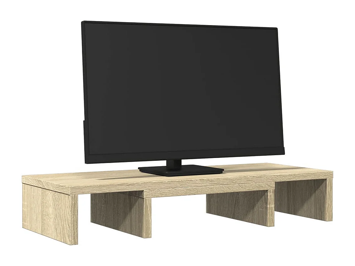 Soporte para monitor ajustable Madera de ingeniería de roble Sonoma