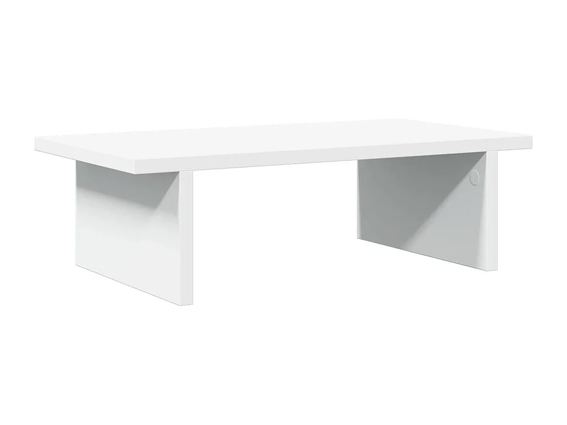 Support de moniteur blanc 50x27x15 cm bois d'ingénierie