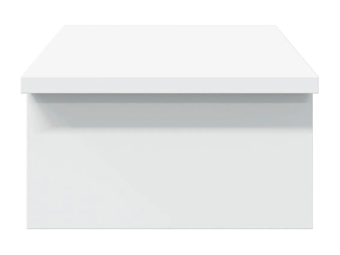 Support de moniteur blanc 50x27x15 cm bois d'ingénierie