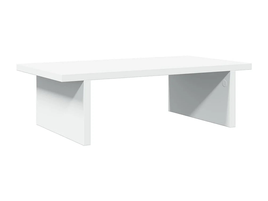 Support de moniteur blanc 50x27x15 cm bois d'ingénierie