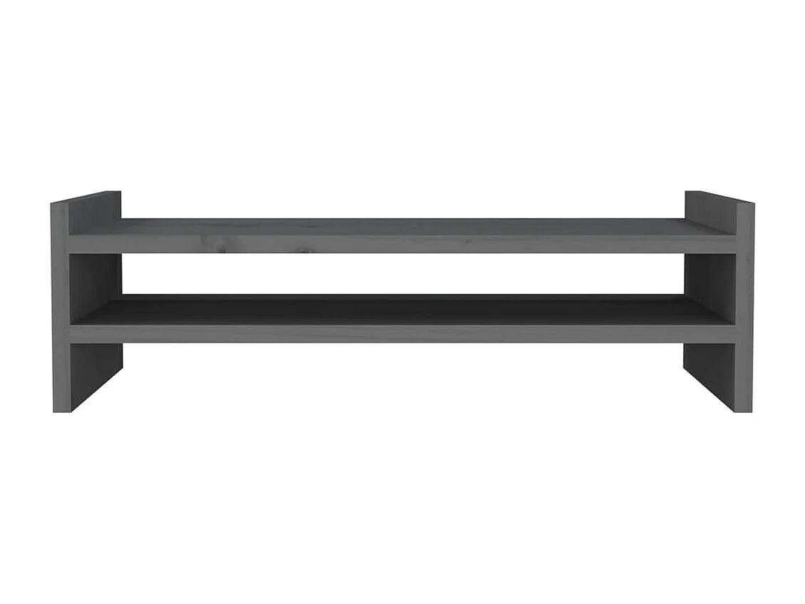 Support de moniteur Gris 50x27x15 cm Bois de pin solide