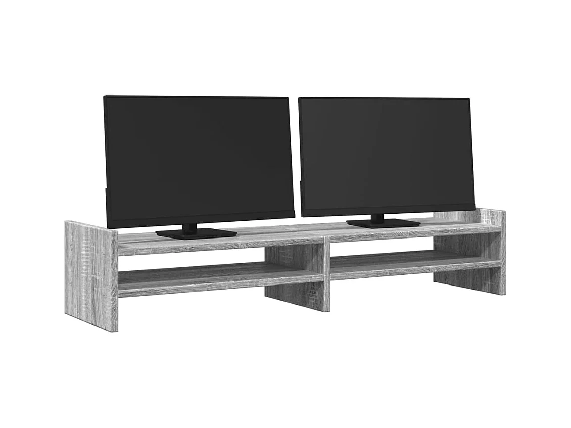 Support de moniteur sonoma gris 100x27x20 cm bois d'ingénierie