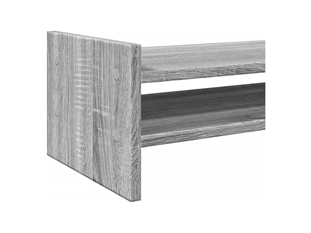 Support de moniteur sonoma gris 100x27x20 cm bois d'ingénierie