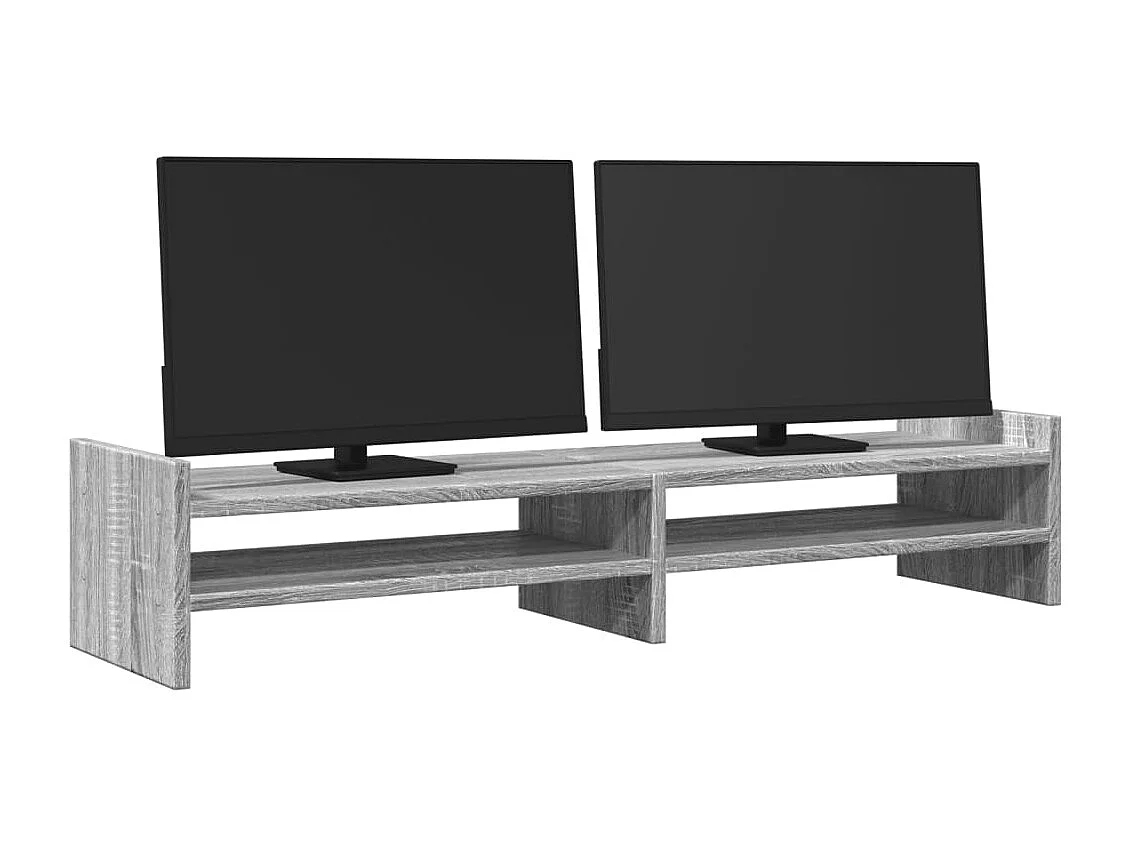 Support de moniteur sonoma gris 100x27x20 cm bois d'ingénierie