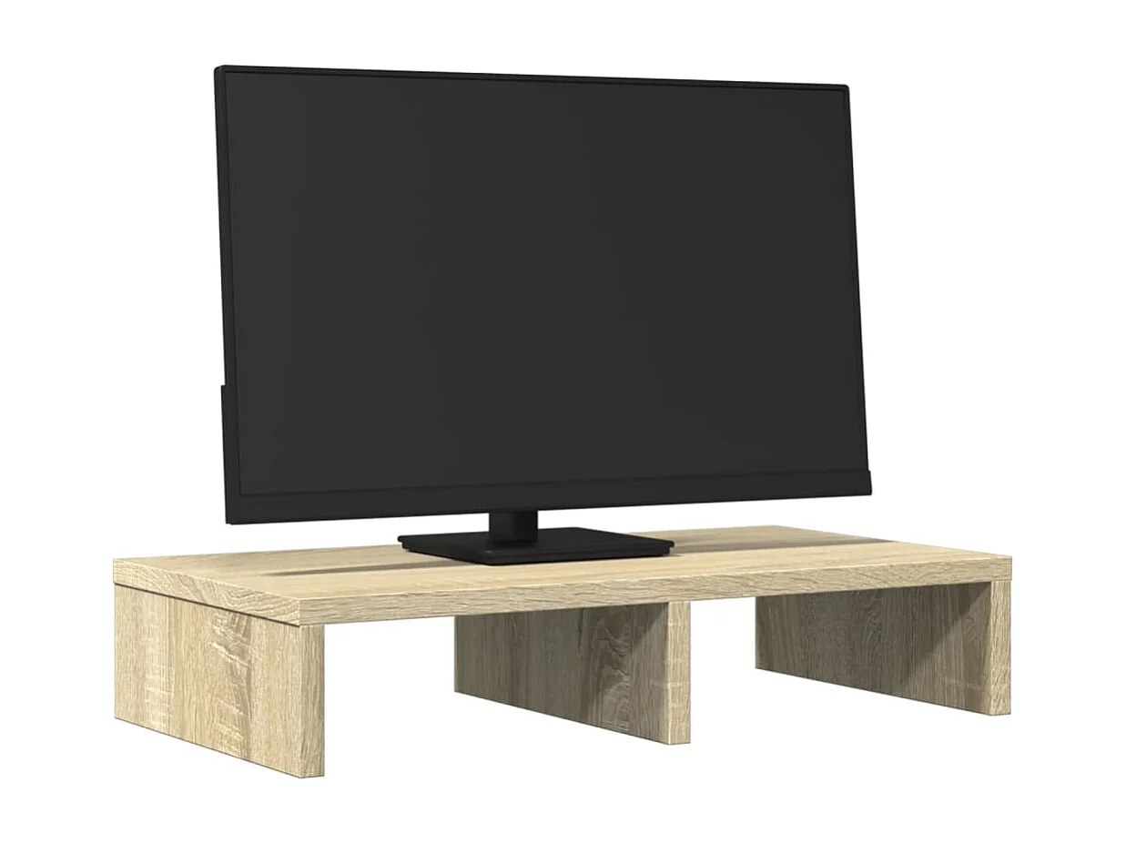 Support de moniteur chêne sonoma 50x27x10 cm bois d'ingénierie