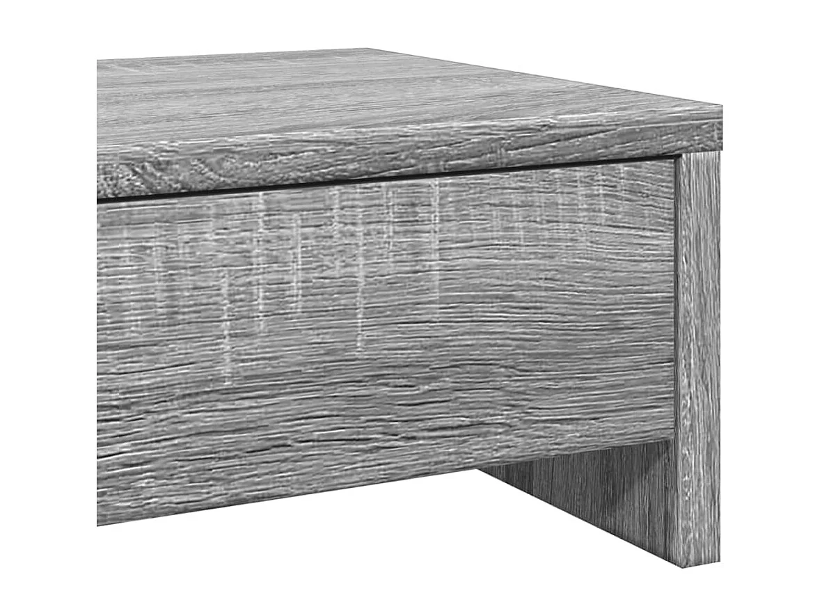 Support de moniteur avec tiroirs sonoma gris bois d'ingénierie