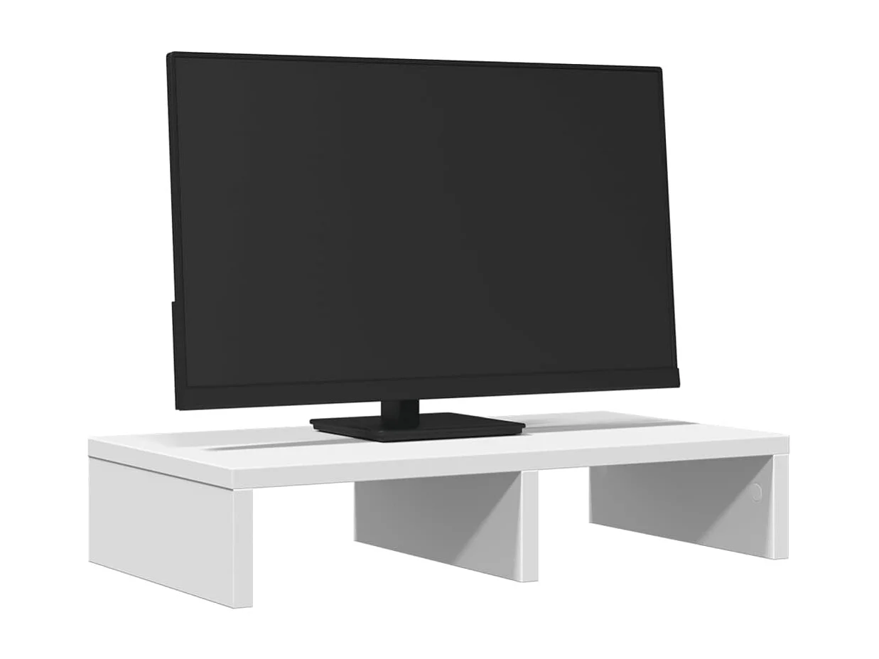Suporte de monitor branco 50x27x10 cm madeira projetada