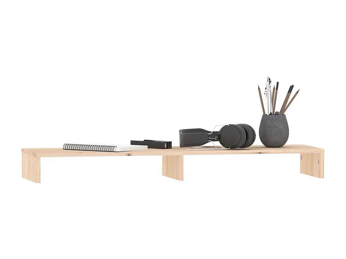 Soporte para monitor 100x27x10 cm Madera maciza de pino