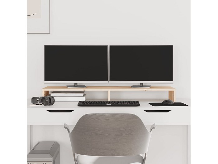 Supporto Per Monitor In Legno Con Serratura L 65,5 X 20 X 13,5 Cm, Supporto Per Monitor Con Serratura L 655 X 20 X 135 Cm Supporto Per Monitor Con Spazio Di Archiviazione Per Computer Laptop 84780778