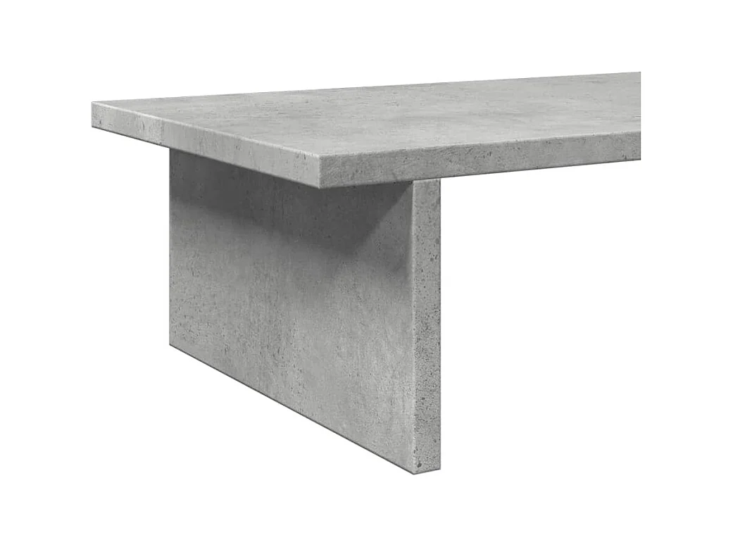 Support de moniteur gris béton 50x27x15 cm bois d'ingénierie