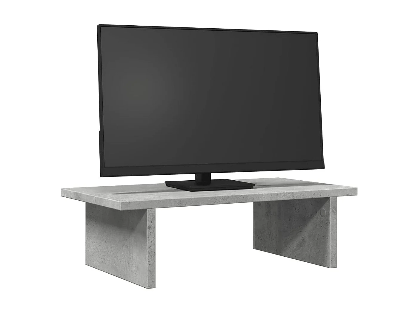 Betongrijze monitorstandaard 50x27x15 cm parket