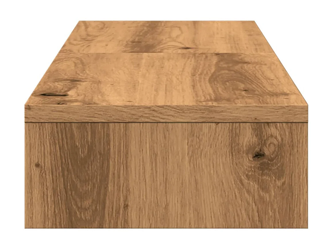 Support de moniteur élévateur réglable chêne artisanal