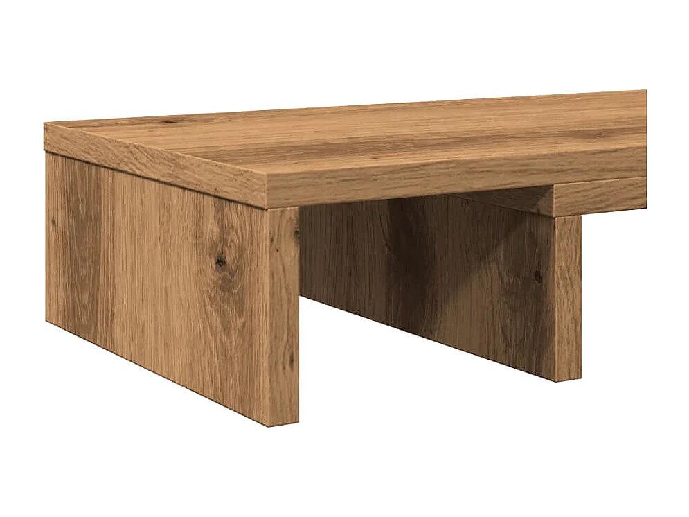 Support de moniteur élévateur réglable chêne artisanal