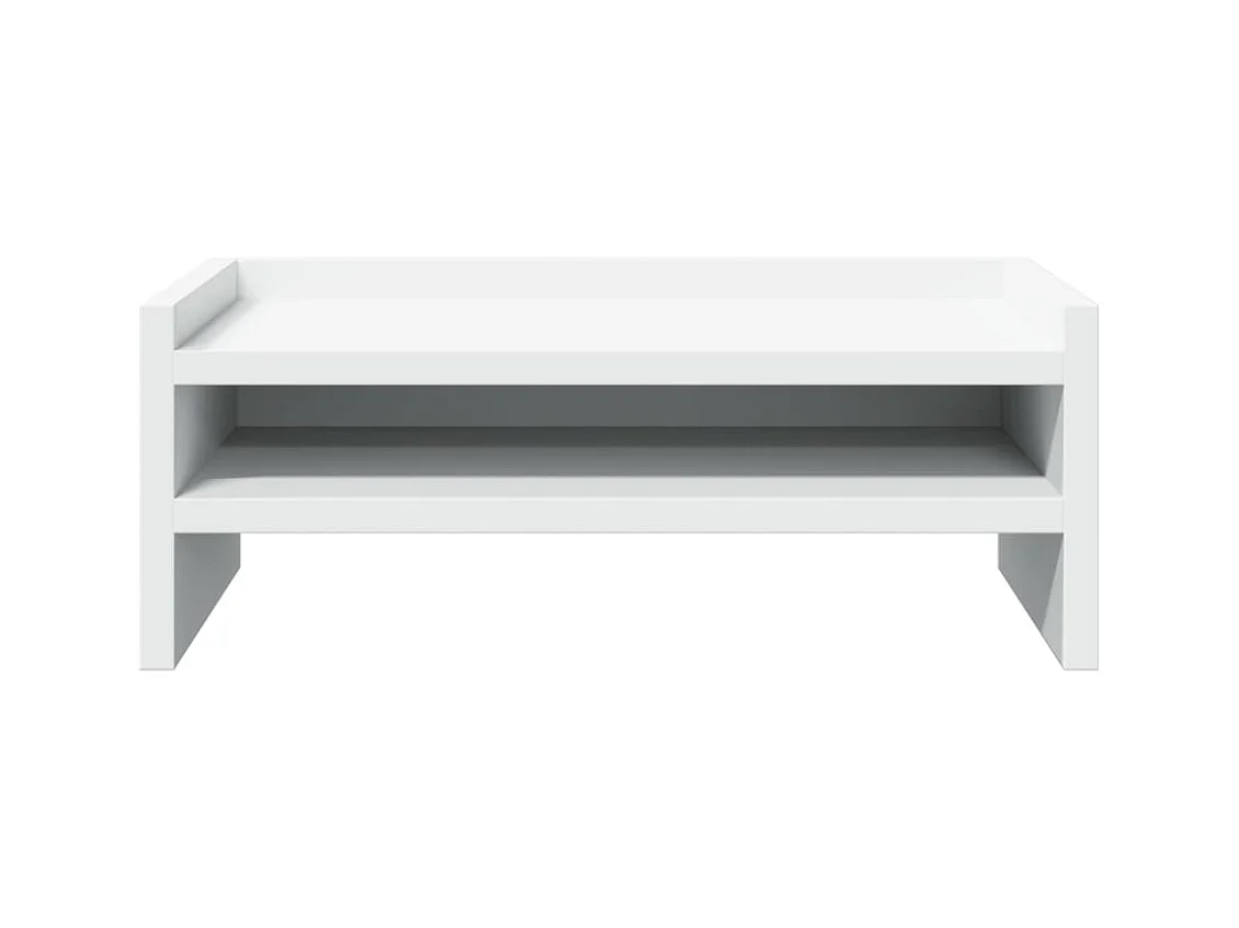 Support de moniteur blanc 42x24x16 cm bois d'ingénierie
