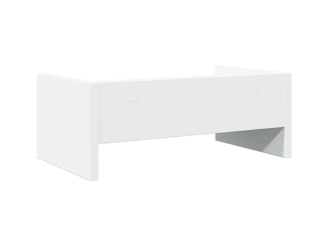 Support de moniteur blanc 42x24x16 cm bois d'ingénierie