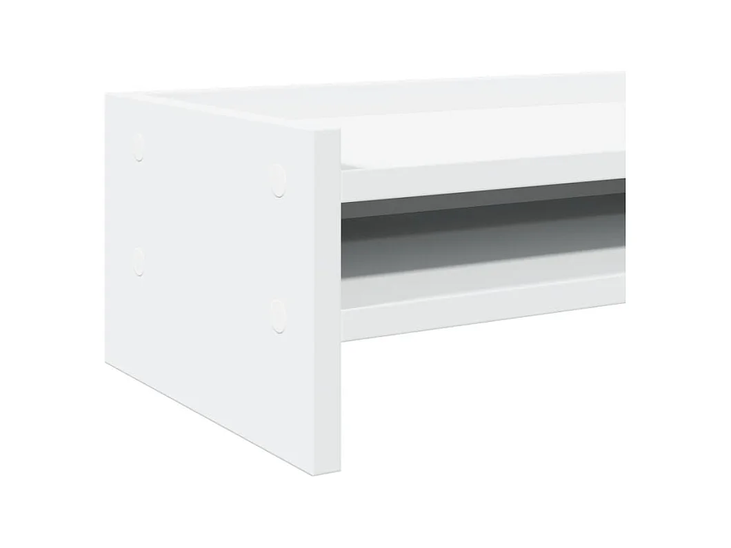 Support de moniteur blanc 42x24x16 cm bois d'ingénierie