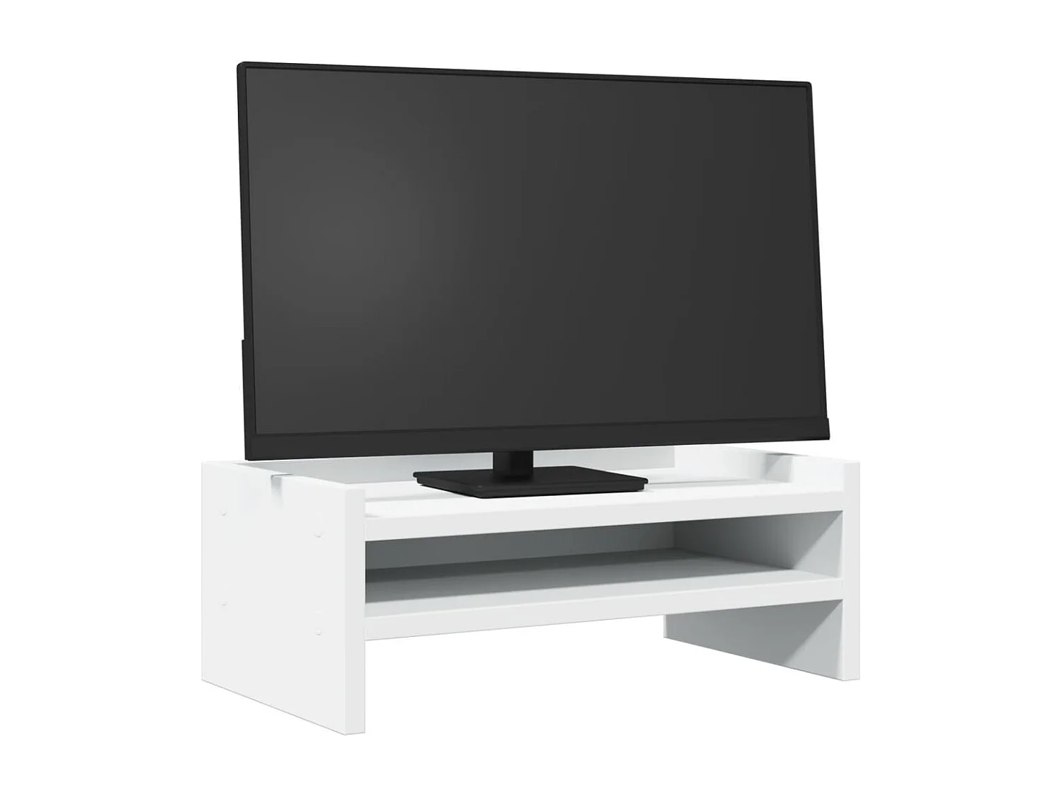 Support de moniteur blanc 42x24x16 cm bois d'ingénierie