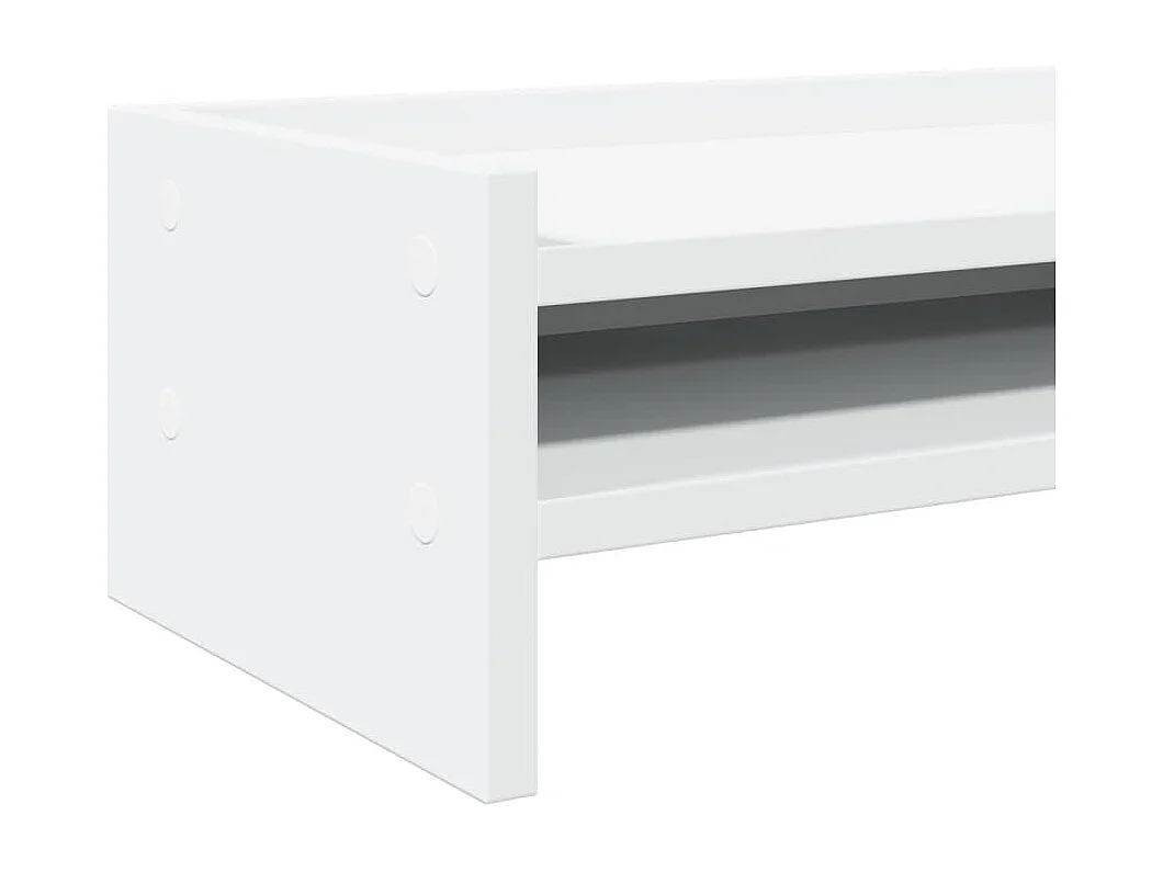 Support de moniteur blanc 42x24x16 cm bois d'ingénierie