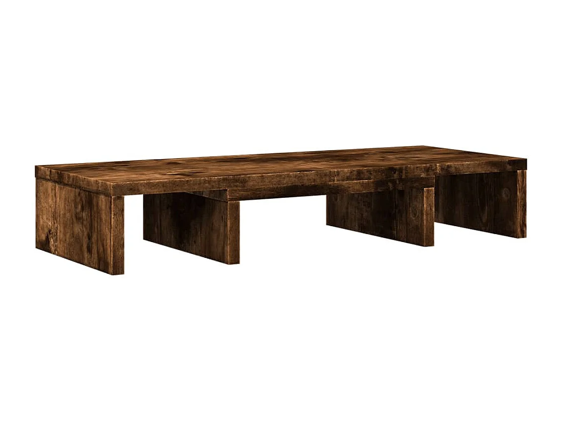 Verstellbarer Monitorständer aus geräuchertem Eichenholz