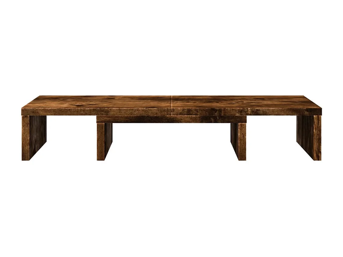 Verstellbarer Monitorständer aus geräuchertem Eichenholz