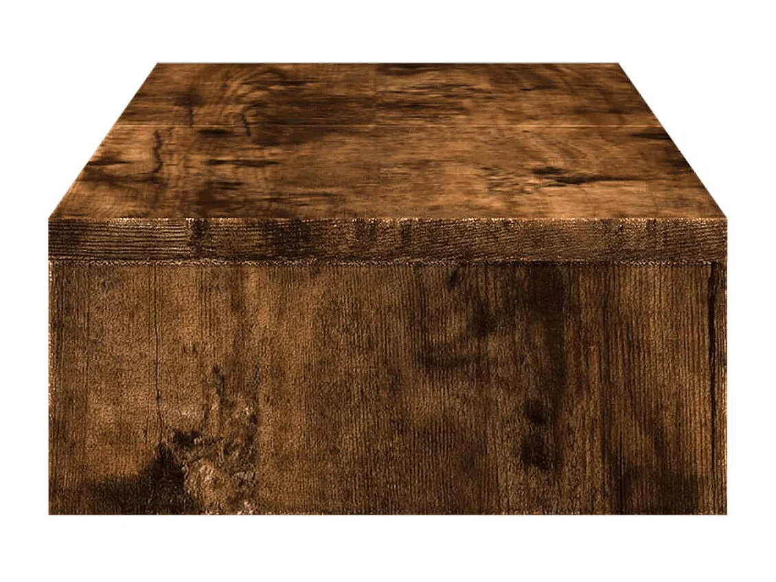 Verstellbarer Monitorständer aus geräuchertem Eichenholz