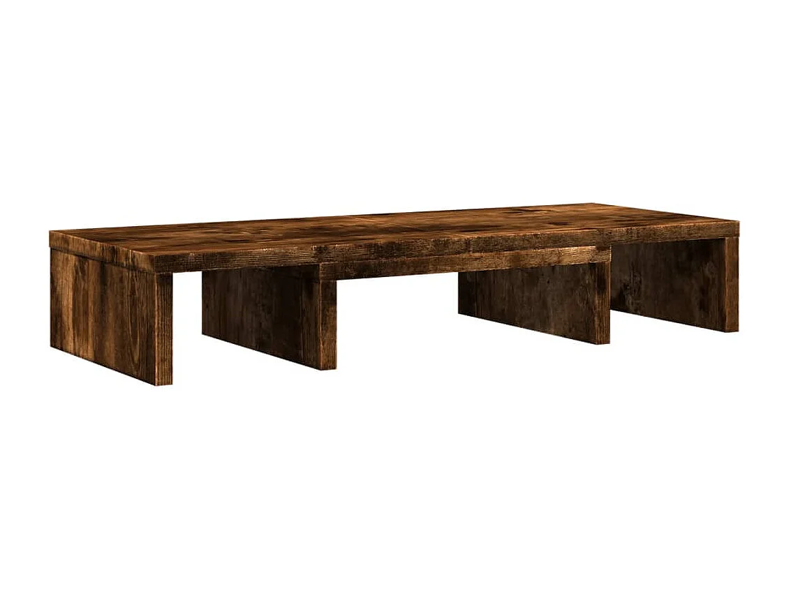 Verstellbarer Monitorständer aus geräuchertem Eichenholz