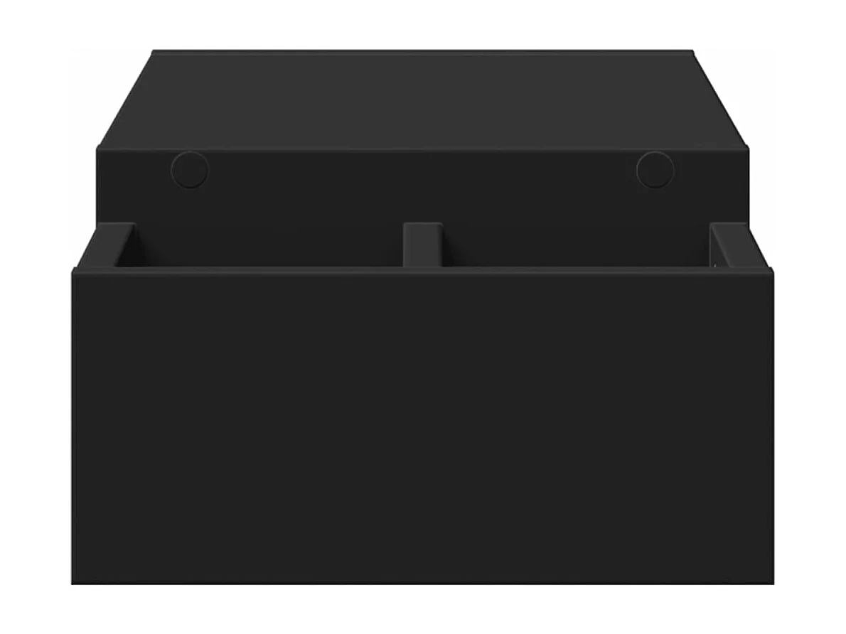 Support de moniteur avec rangement noir bois d'ingénierie