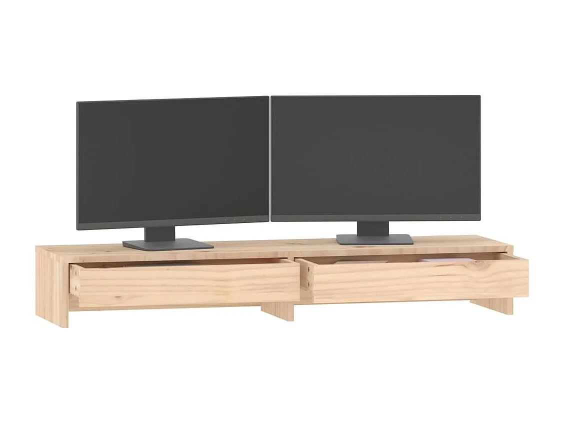 Suporte para monitor 100x27x15 cm Madeira maciça de pinho