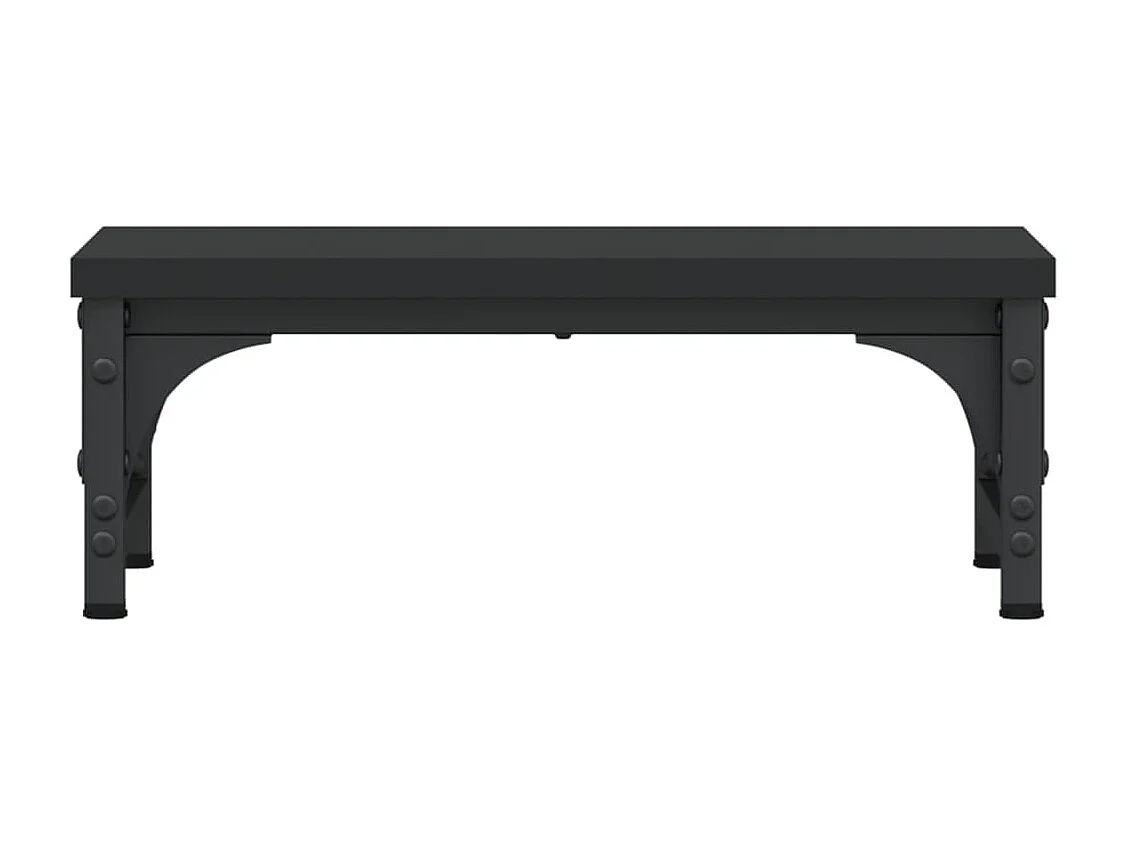 Support de moniteur noir 37x23x14 cm bois d'ingénierie