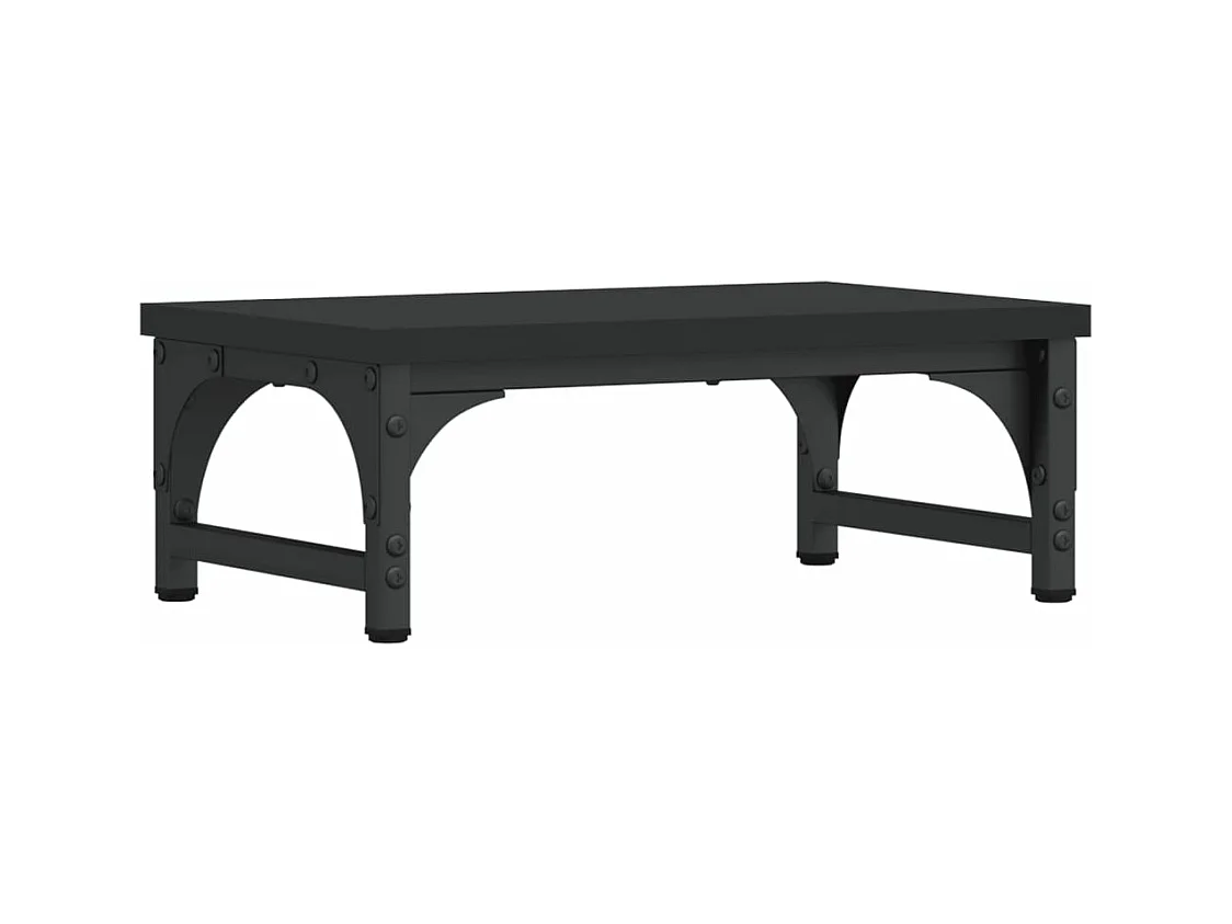 Support de moniteur noir 37x23x14 cm bois d'ingénierie