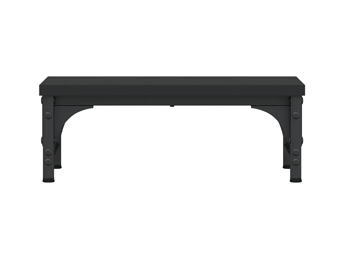 Support de moniteur noir 37x23x14 cm bois d'ingénierie