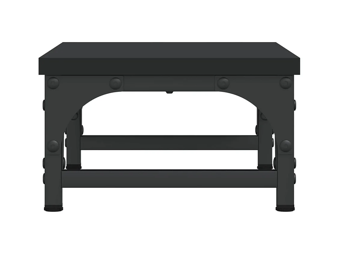 Support de moniteur noir 37x23x14 cm bois d'ingénierie