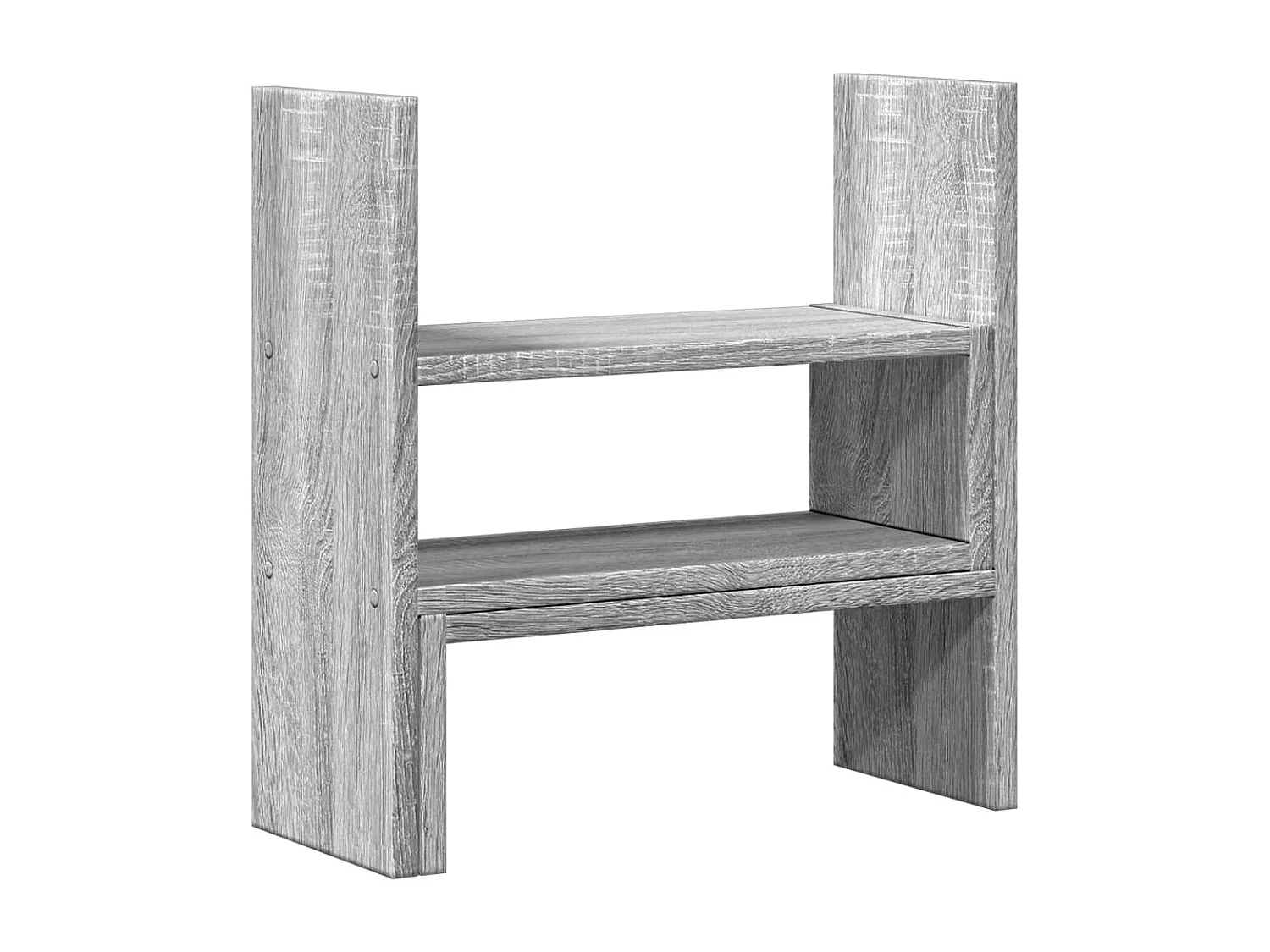 Verstellbarer Schreibtisch-Organizer aus Holzwerkstoff in Sonoma-Grau