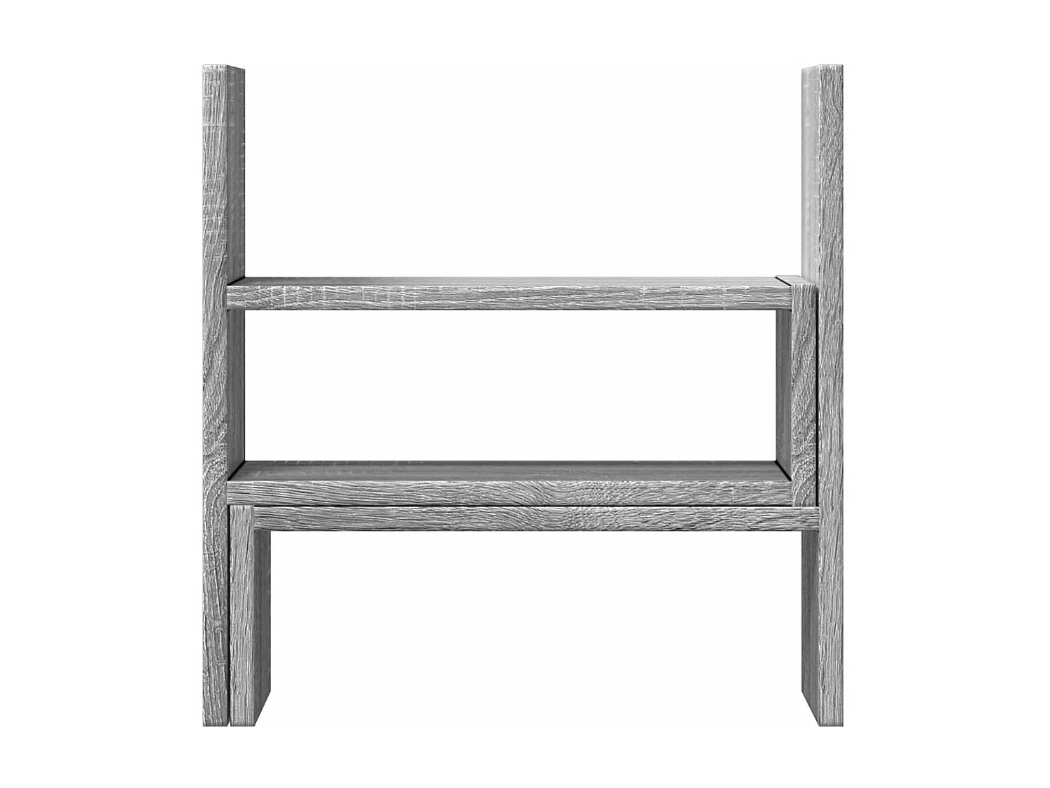 Verstellbarer Schreibtisch-Organizer aus Holzwerkstoff in Sonoma-Grau