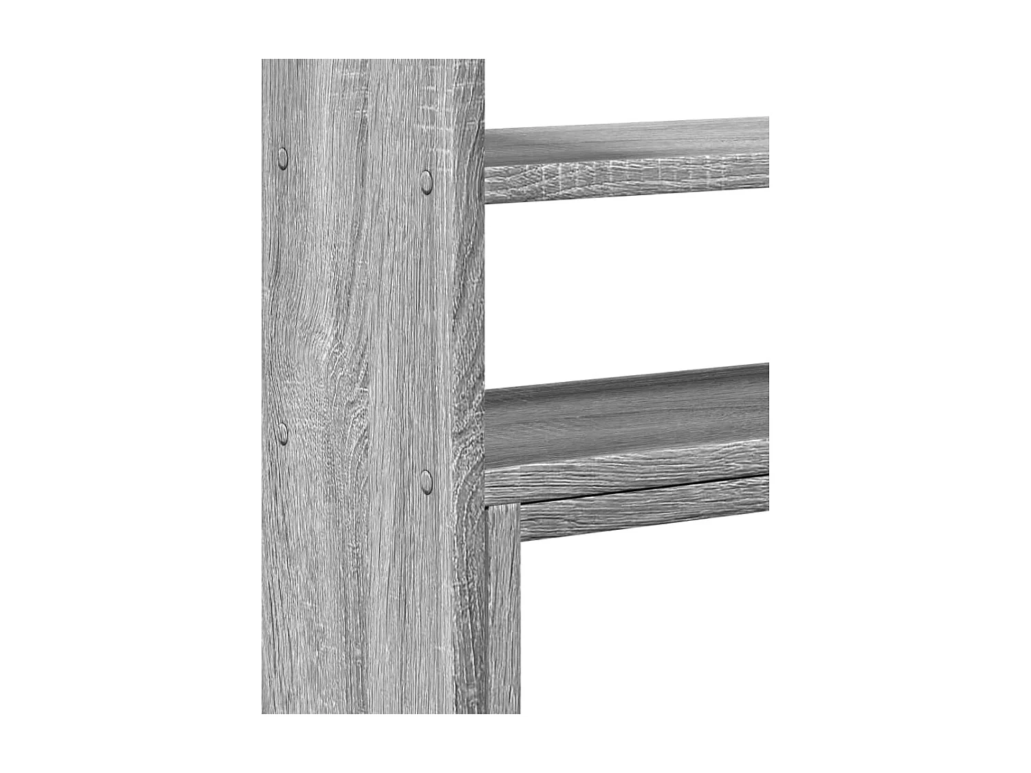 Verstellbarer Schreibtisch-Organizer aus Holzwerkstoff in Sonoma-Grau