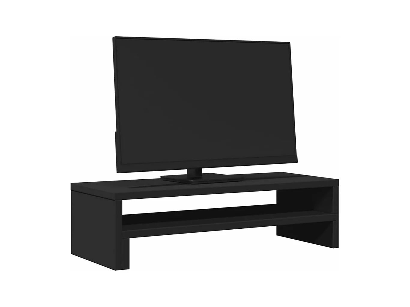 Support de moniteur noir 54x22x15 cm bois d'ingénierie