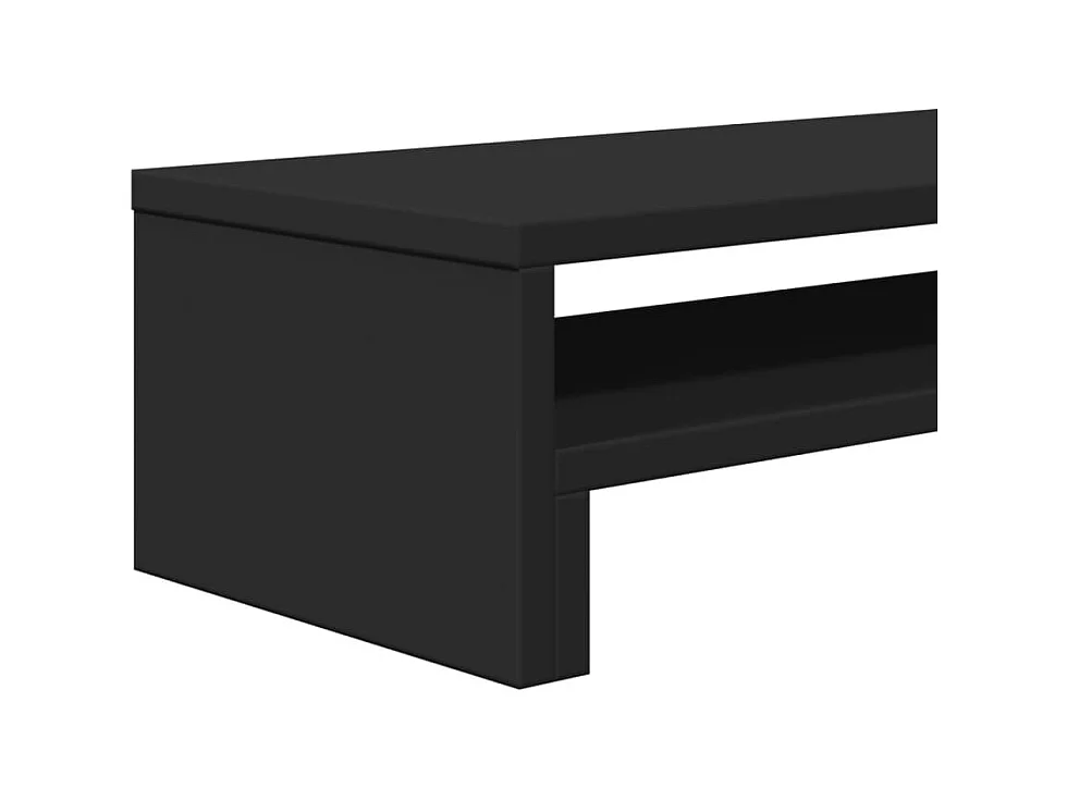 Support de moniteur noir 54x22x15 cm bois d'ingénierie