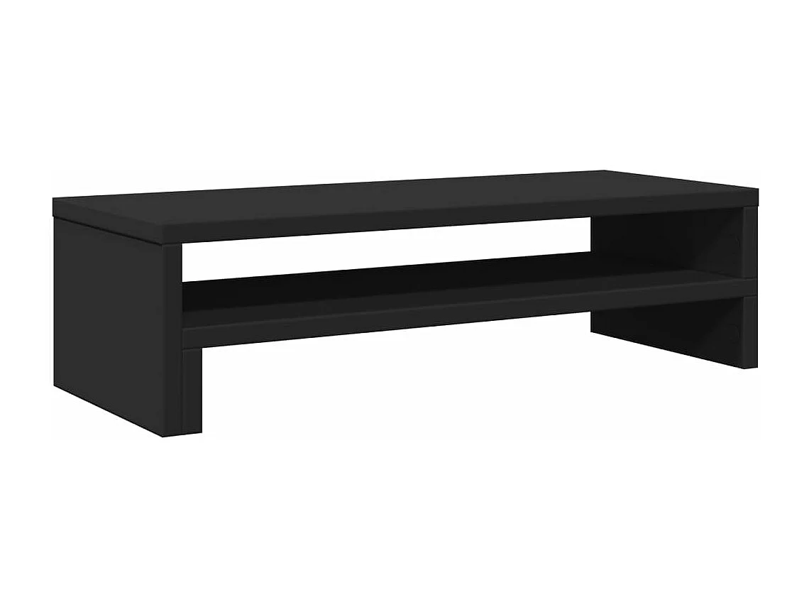 Support de moniteur noir 54x22x15 cm bois d'ingénierie