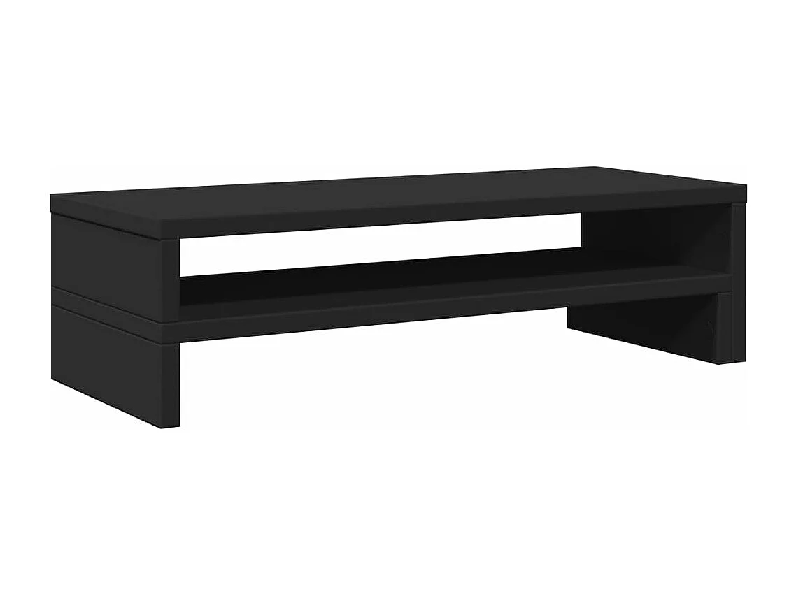 Support de moniteur noir 54x22x15 cm bois d'ingénierie