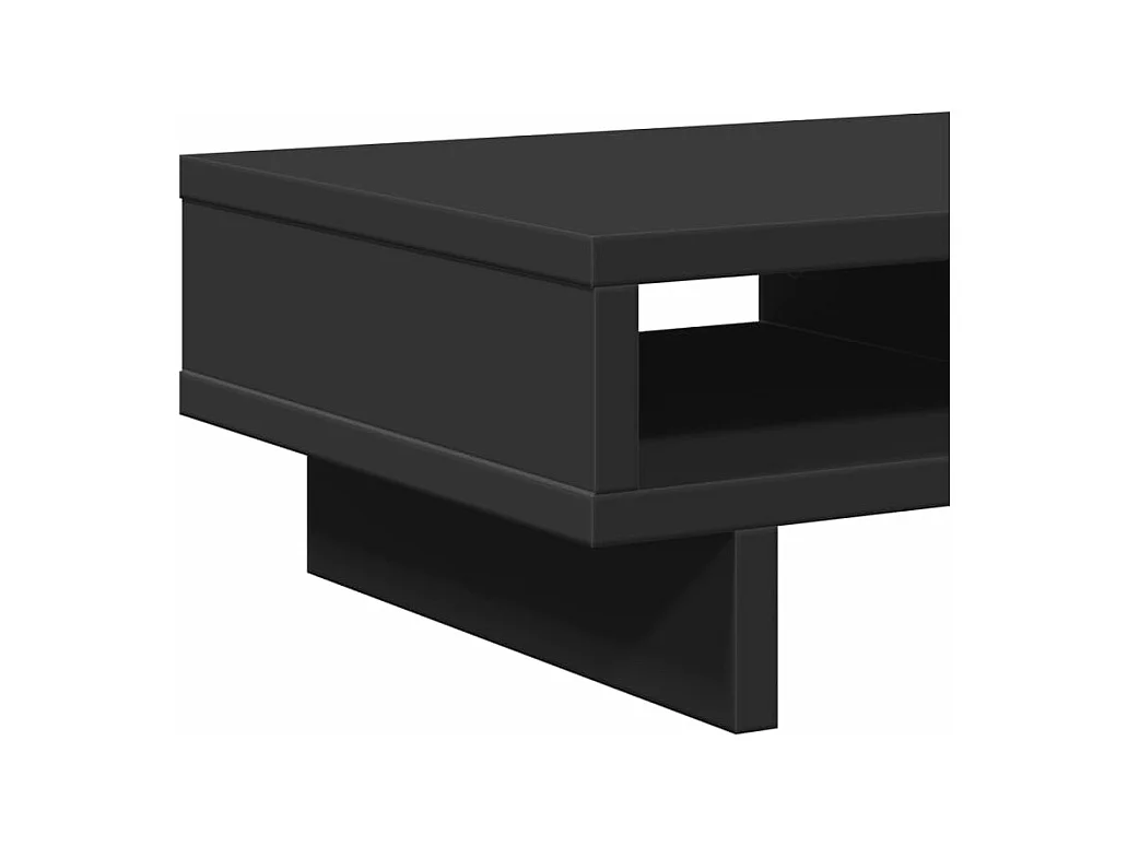 Support de moniteur noir 50x27x15 cm bois d'ingénierie