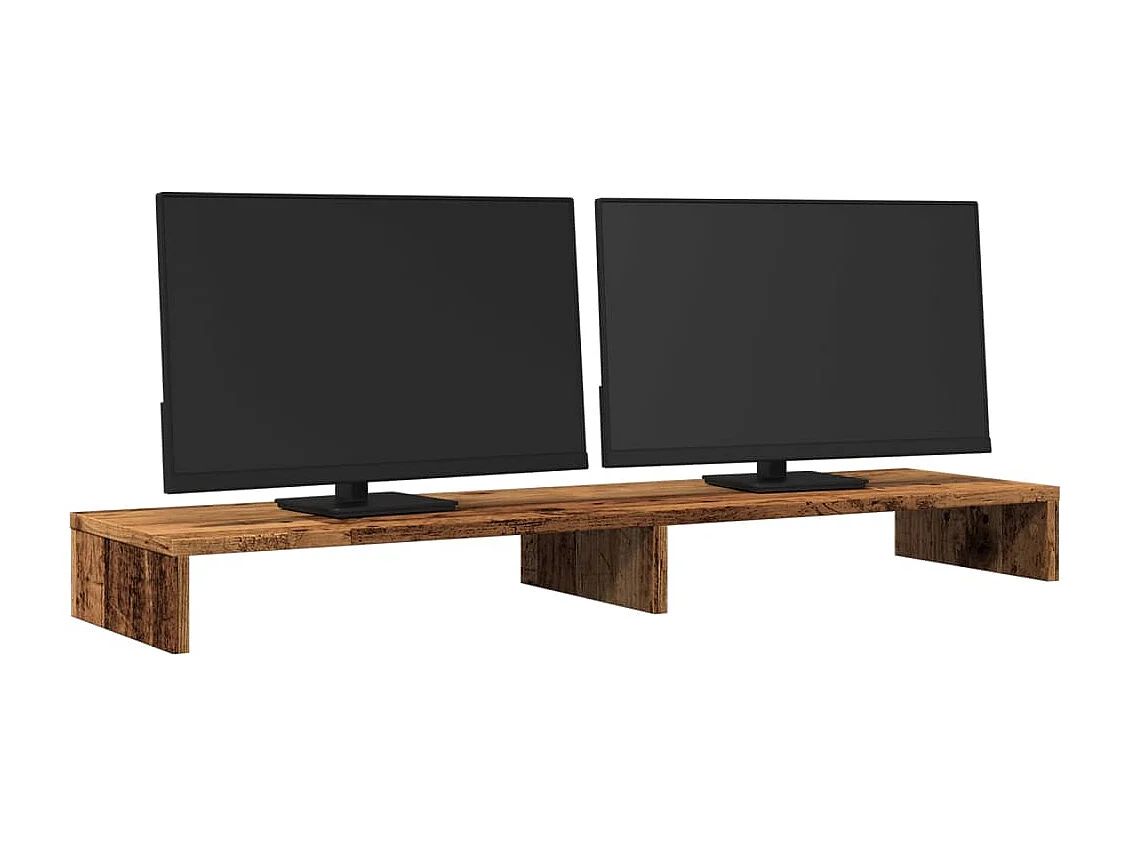 Suporte para monitor madeira velha 100x27x10 cm madeira projetada
