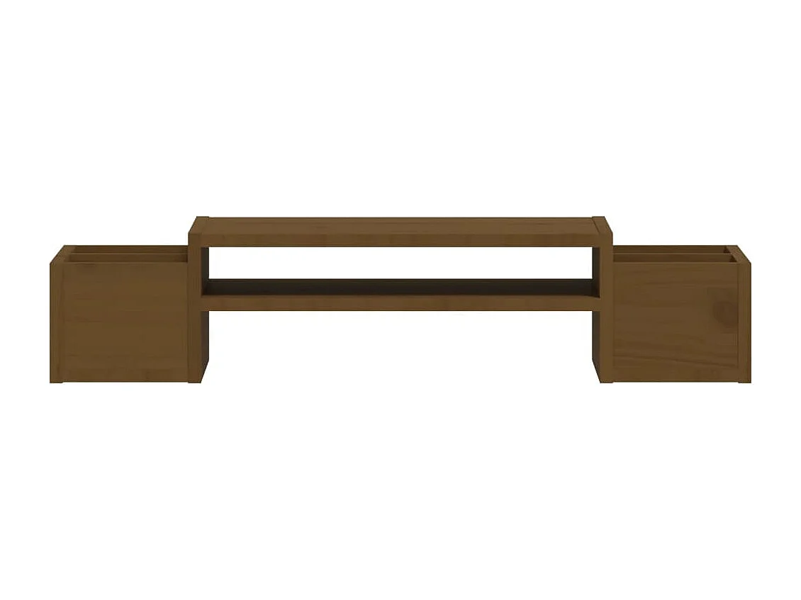 Support de moniteur Marron miel 70x27,5x15cm Bois de pin solide