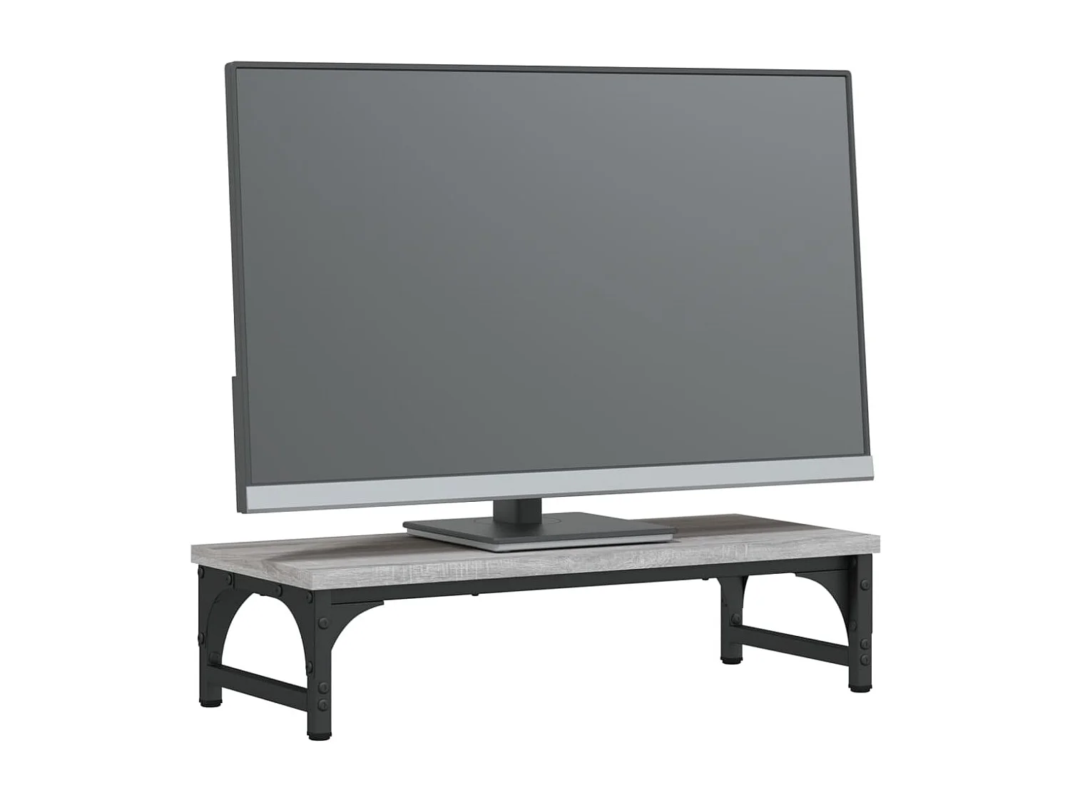 Support de moniteur sonoma gris 55x23x14 cm bois d'ingénierie