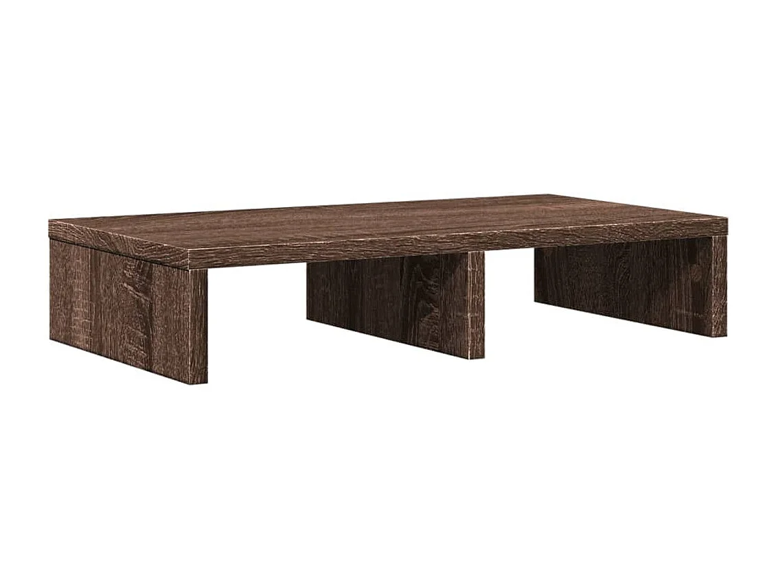 Monitorständer aus brauner Eiche, 50 x 27 x 10 cm, Holzwerkstoff