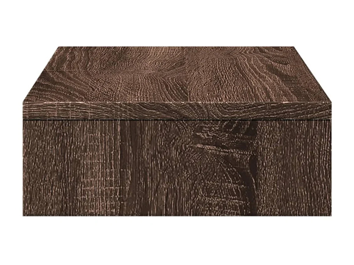 Monitorständer aus brauner Eiche, 50 x 27 x 10 cm, Holzwerkstoff