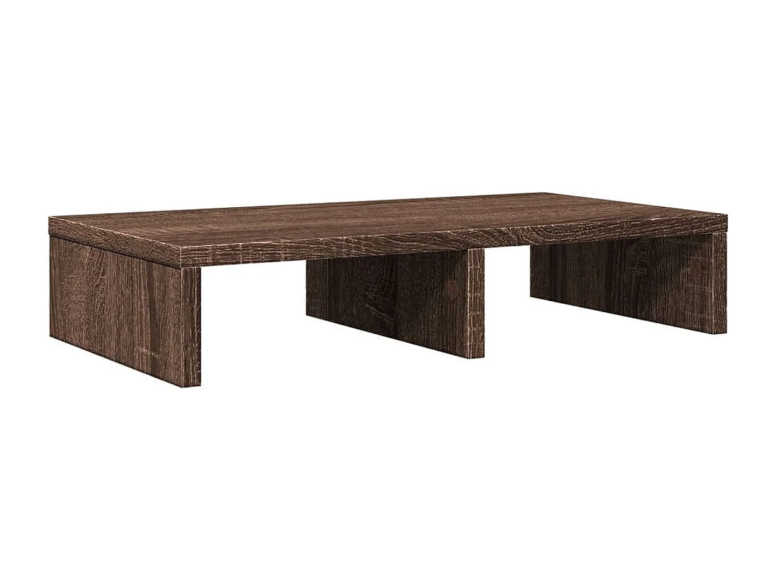 Monitorständer aus brauner Eiche, 50 x 27 x 10 cm, Holzwerkstoff